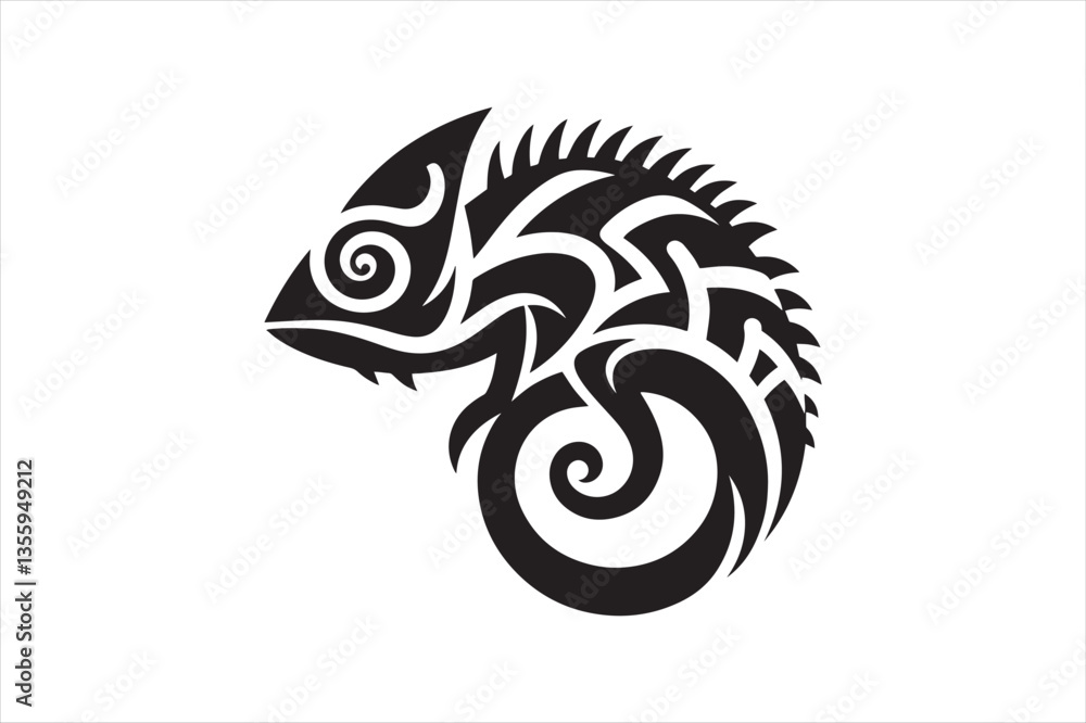 Graphic Chameleon Silhouette for Logo and Design Graphic Chameleon Silhouette for Logo and Design