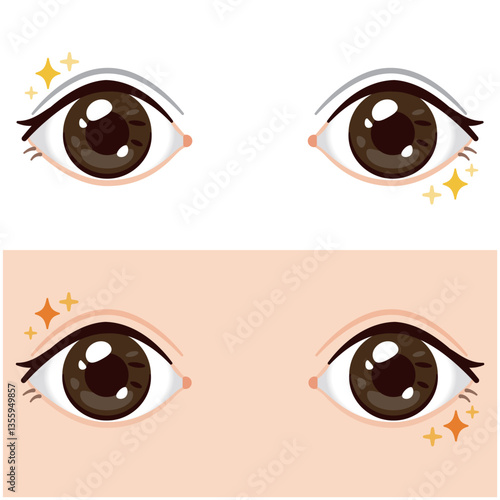 元気な目のイラスト