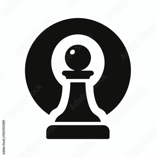 Chess Checkmate silhouette in black on a white background 