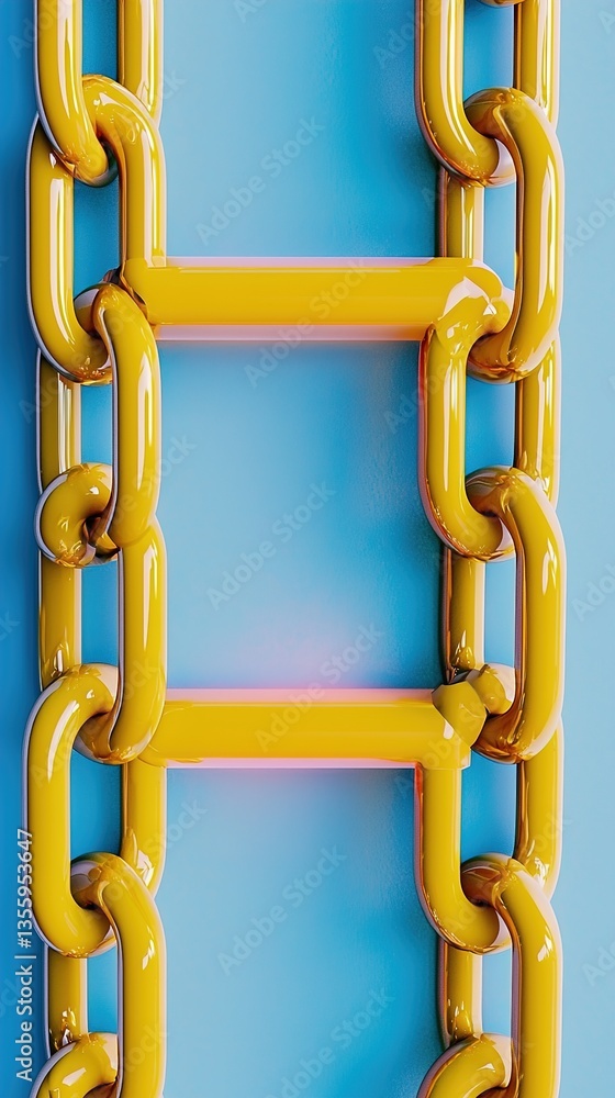 Obraz premium golden chain frame