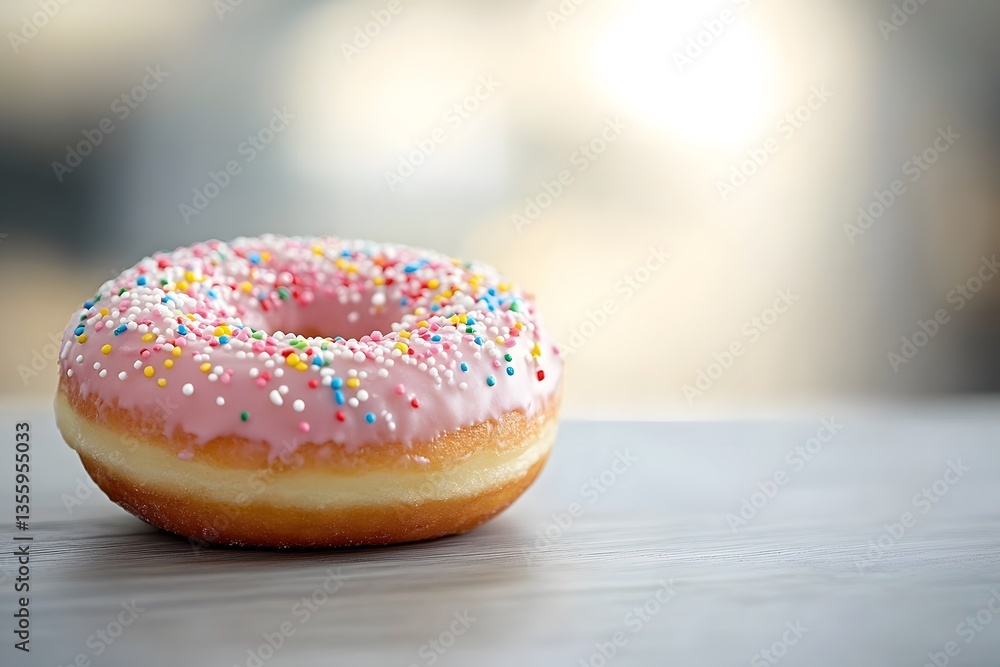 Crunchy Donut with a Delicate Powdered Sugar Dusting Crunchy Donut with a Delicate Powdered Sugar Dusting