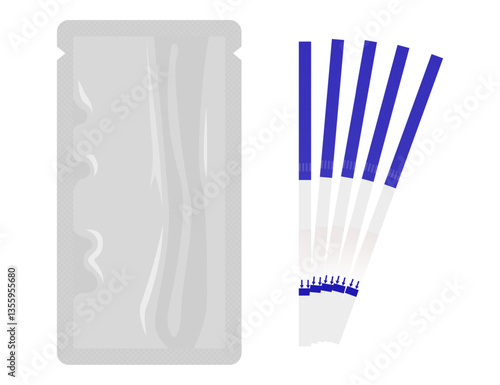 Ovulation test strips showing LH surge, predicting fertile window.