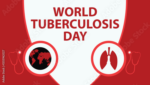 World Tuberculosis Day web vector banner design illustration