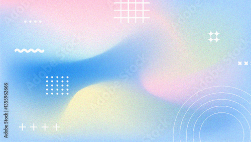 minimalist colorful gradient vector illustration featuring an abstract geometric background with simple shapes vector illustration