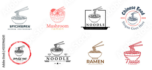 The Noodle logo collection is designed to be compatible with different restaurant concepts.