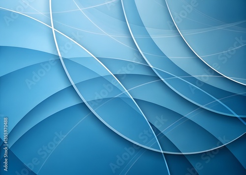 Abstract blue background with flowing lines and light gradient pattern