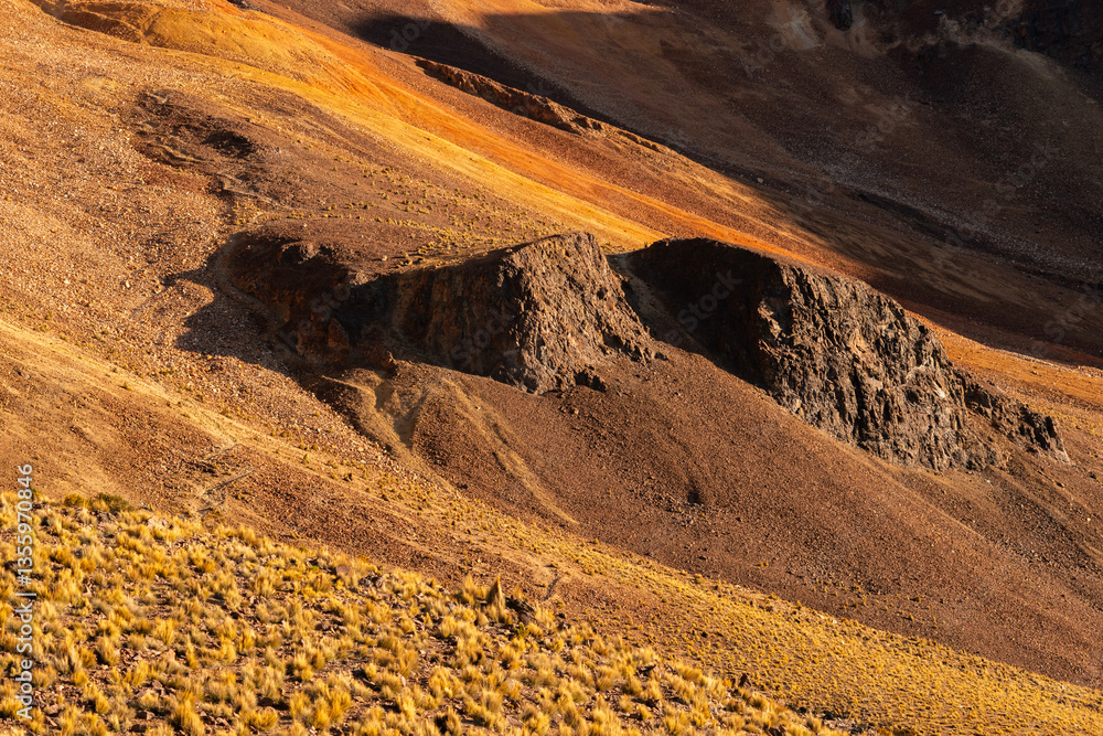 volcano crater slope