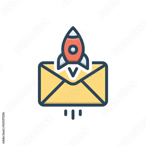Color illustration icon for shipping