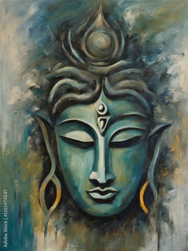 abstract painting of lord shiva abstract painting of lord shiva