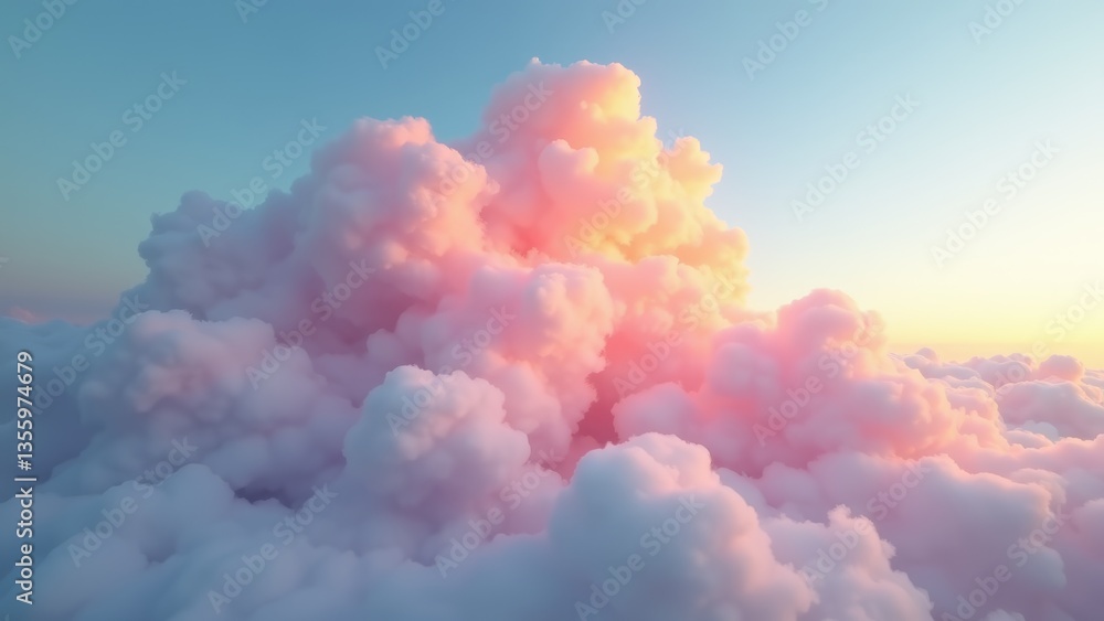 Pink Clouds At Sunset Aerial View Pink Clouds At Sunset Aerial View