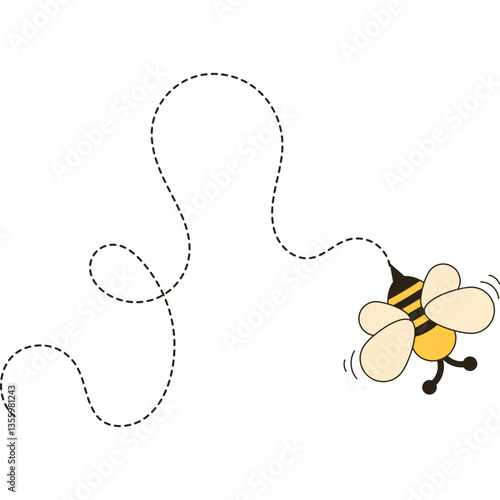 Flying Bee Illustration