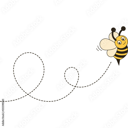 Flying Bee Illustration