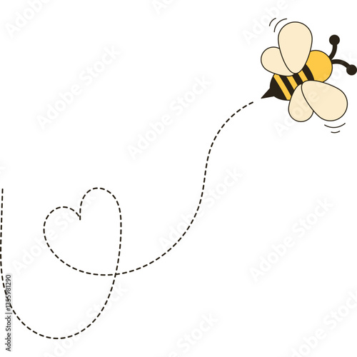 Flying Bee Illustration