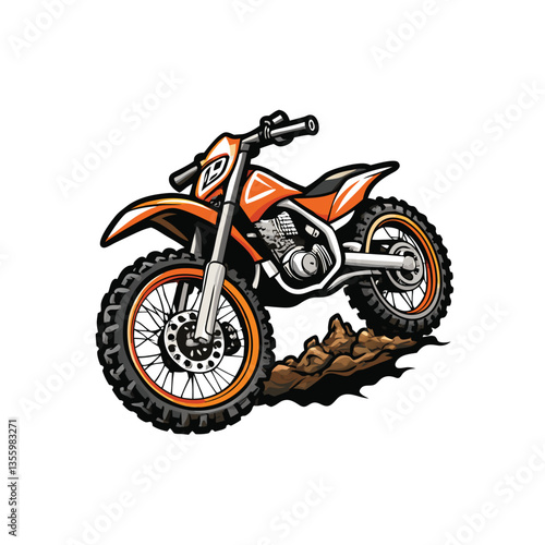 Wallpaper Mural Create a clean vector illustration of a motocross bike, number 25 prominently displayed, suitable for print and web use. Torontodigital.ca