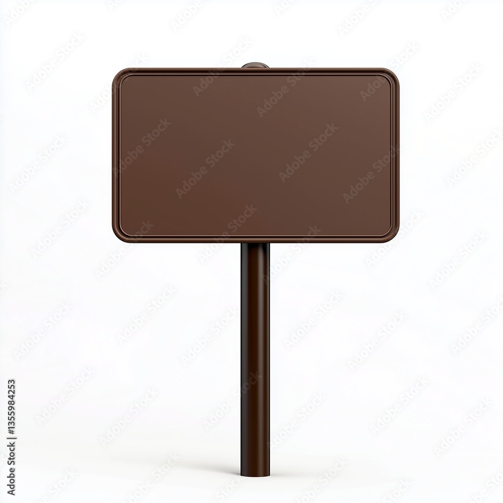 Fototapeta premium Sign board placard blue color banner information safety guidepost