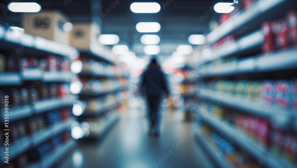 Abstract Blur of Store Shelves Abstract Blur of Store Shelves