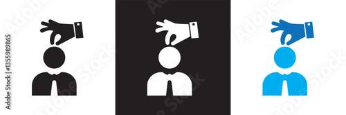 Recruitment icon . Vector illustration. isolated on white and black background. EPS 10