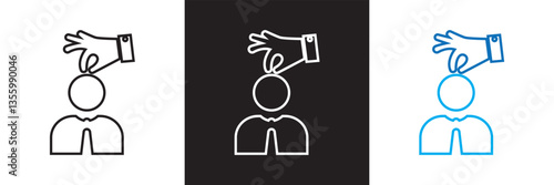 Recruitment icon . Vector illustration. isolated on white and black background. EPS 10