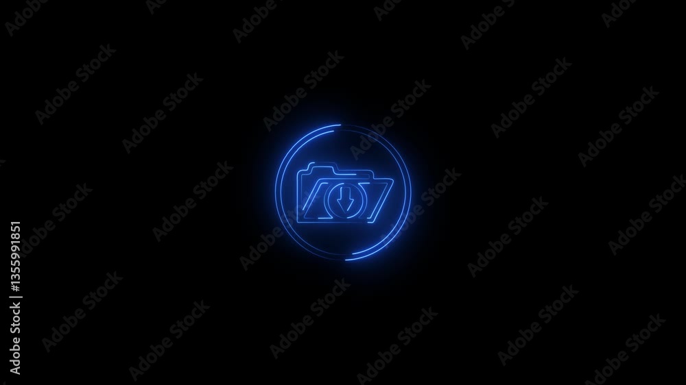 Neon line document file downloading or transfer process with arrow icon animation. file documents uploading icon animation. Neon line document file downloading or transfer process with arrow icon animation. file documents uploading icon animation.