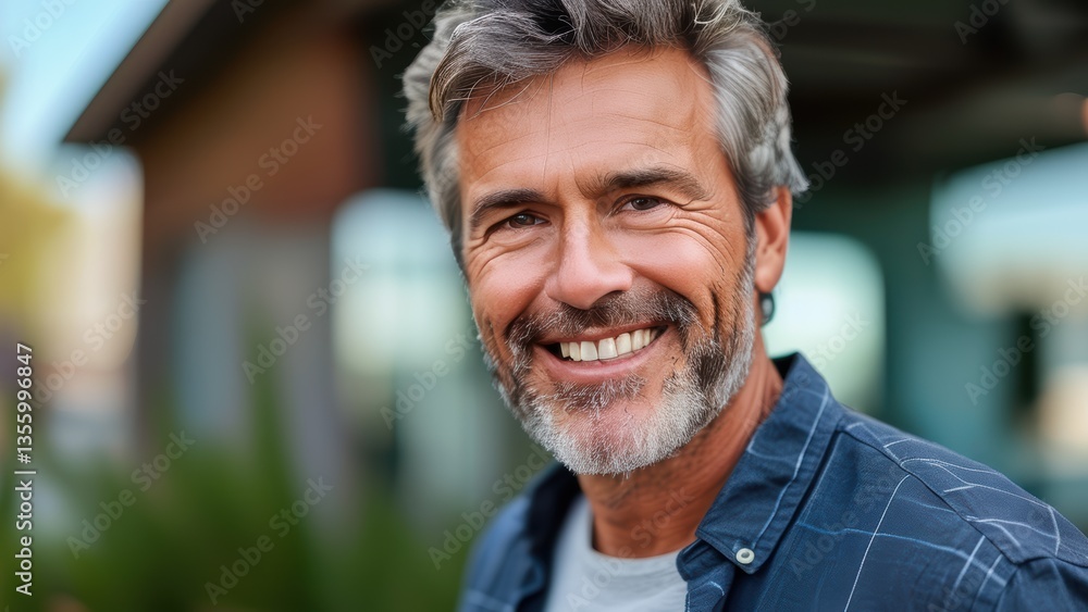 A smiling elderly man outdoors with a cheerful expression. A smiling elderly man outdoors with a cheerful expression.