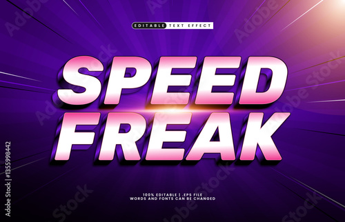 speed freak editable text effect with a fast and speed text effect