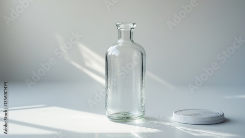 bottle top and bottom view isolated on white background