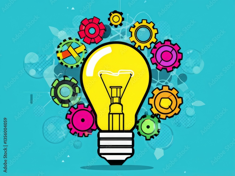 light bulb in human head . vector idea concept light bulb in human head . vector idea concept