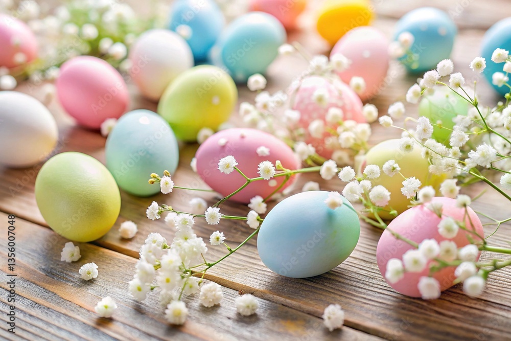 Obraz premium Easter eggs on a table