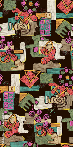 Wallpaper Mural seamless pattern with colorful beads Torontodigital.ca