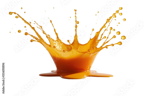 orange juice splash, dynamic, white background, isolated, no background