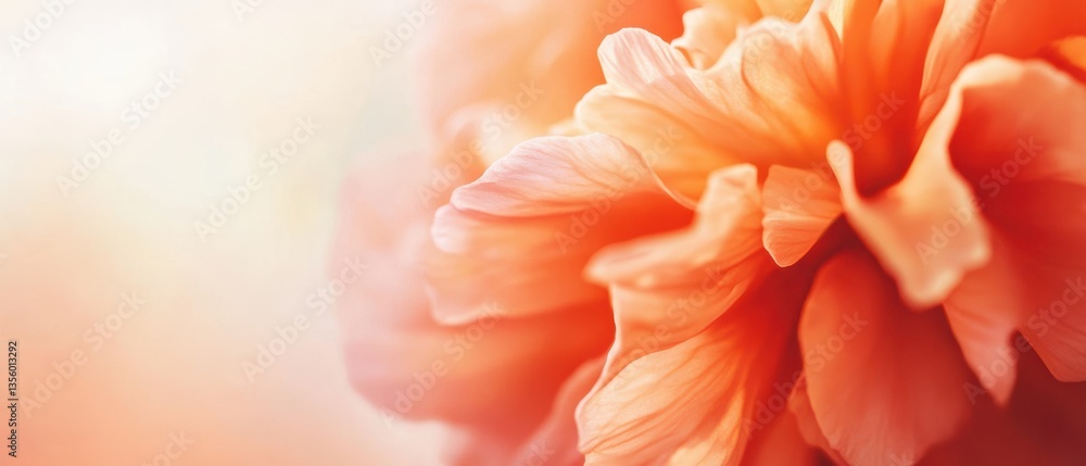 Fototapeta premium Soft Orange Flower Petals with Delicate Texture and Subtle Background