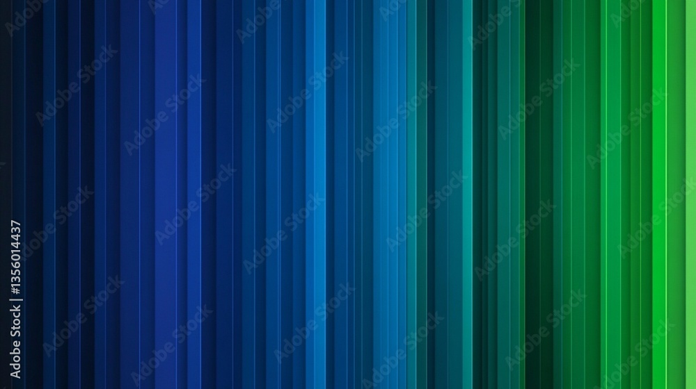 Abstract background with vertical multicolored stripes in shades of blue and green.