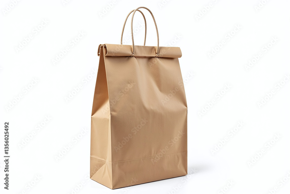 Kraft paper bag on white background. Kraft paper bag on white background.
