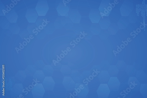 abstract blue background with hexagonal shape design. Vector illustration