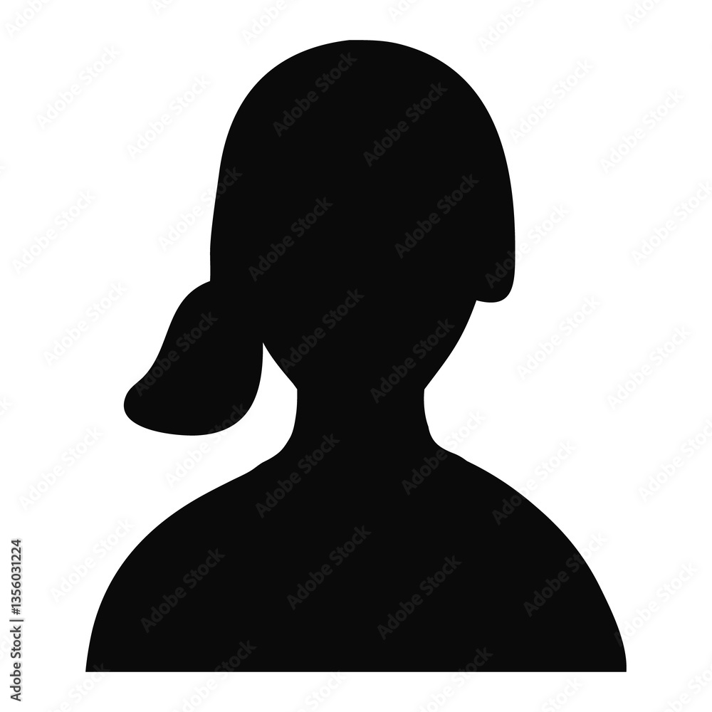 girl icon vector design image girl icon vector design image