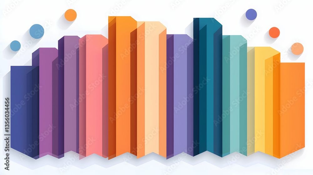 Abstract Colorful Geometric Columns Background Abstract Colorful Geometric Columns Background