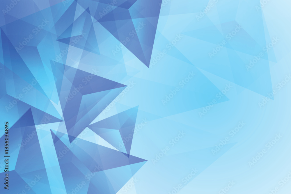 Obraz premium Blue abstract background with triangle shapes design