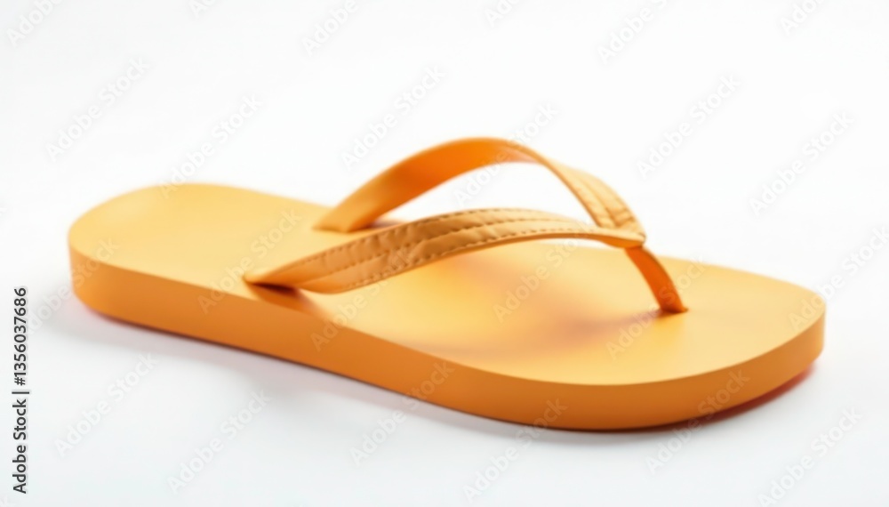 A single flip-flop isolated on a pure white background , holiday, close-up, travel A single flip-flop isolated on a pure white background , holiday, close-up, travel