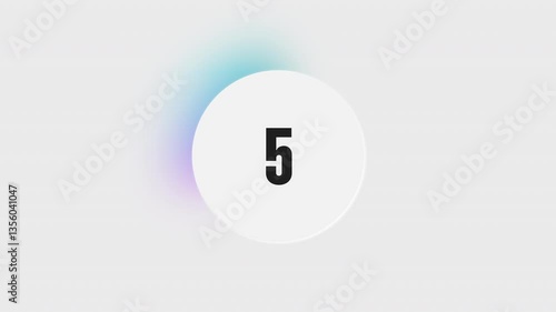 10 Second Countdown, Color Gradient, Minimalist