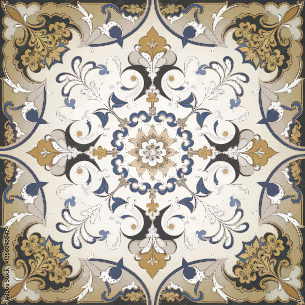 Fototapeta premium vector illustration hires Collection of High-Resolution Abstract Ramadan Islamic Seamless ornament Patterns with Diverse Designs and Textures 