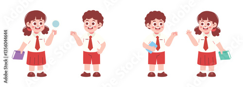Elementary Students are Talking for Education Concept