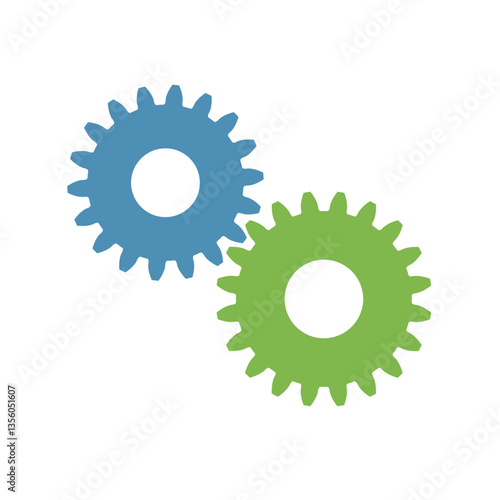 Gear shape icon. Vector sign. Engineering symbol