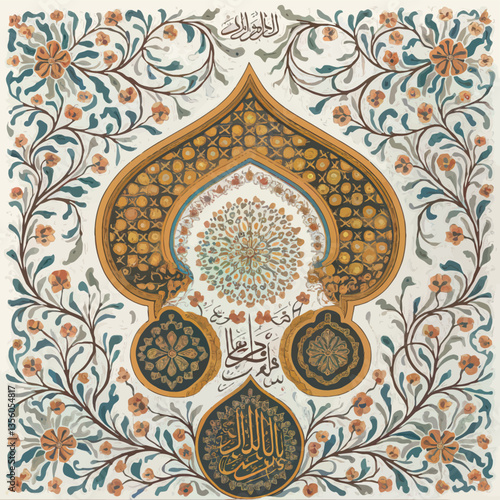 vector illustration hires Collection of High-Resolution Abstract Ramadan Islamic Seamless ornament Patterns with Diverse Designs and Textures 