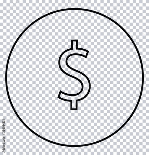 Cash Flow Icon – Money Circulation and Currency Exchange Symbol in Minimal Line Style