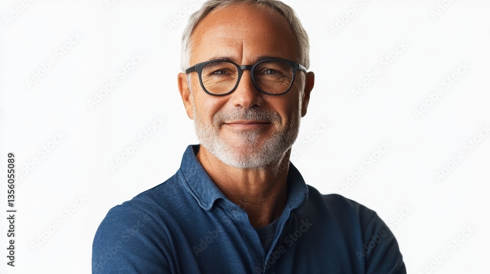 A senior leader presenting new industry trends with a clean, modern office setting in the background, on a transparent white PNG background A senior leader presenting new industry trends with a clean, modern office setting in the background, on a transparent white PNG background