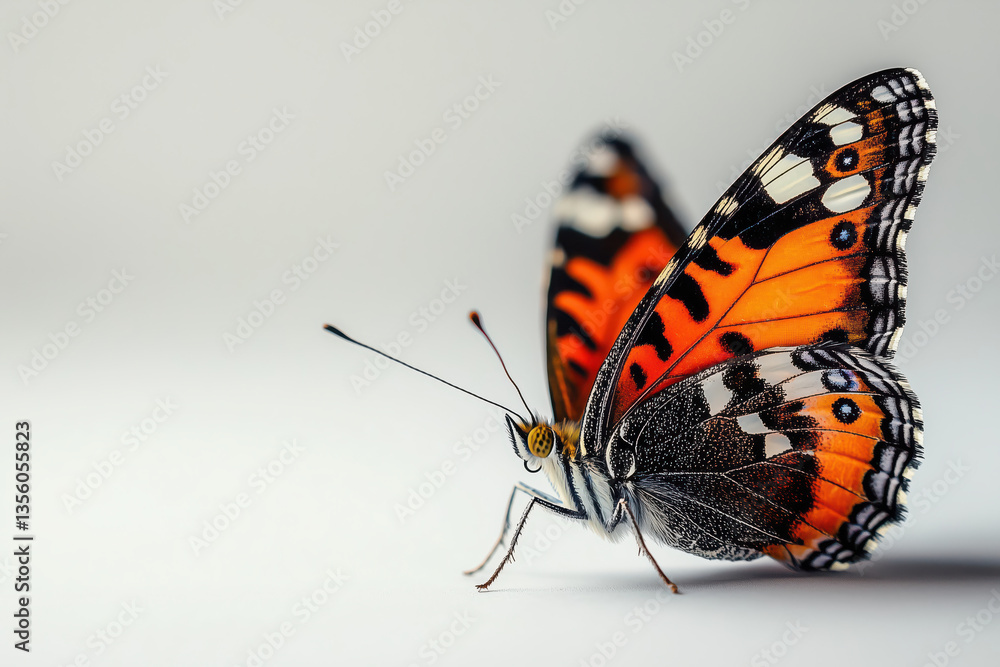 Obraz premium Butterfly on the empty space background.