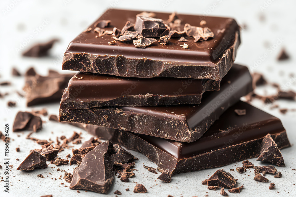Chocolate isolated on white background. Chocolate isolated on white background.