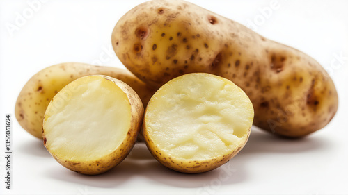 Potato isolated on white background.