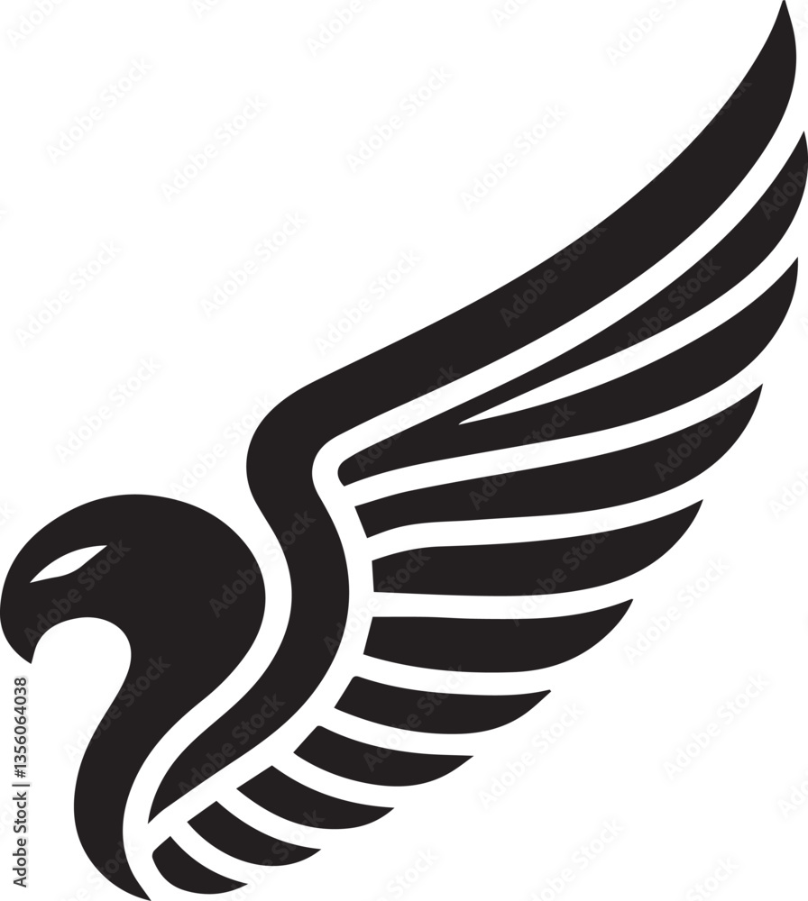 Obraz premium wing silhouette vector
