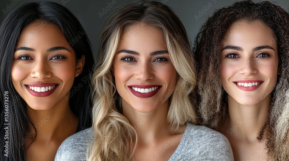 Diverse individuals smiling confidently, radiating positivity and unity. Diverse individuals smiling confidently, radiating positivity and unity.